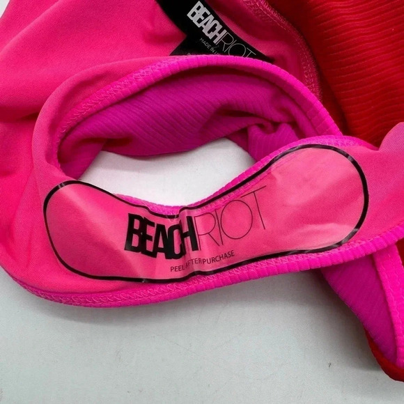 Beach Riot Emmy Bottom Fuchsia Red Neon Pink B1175 - Picture 5 of 5